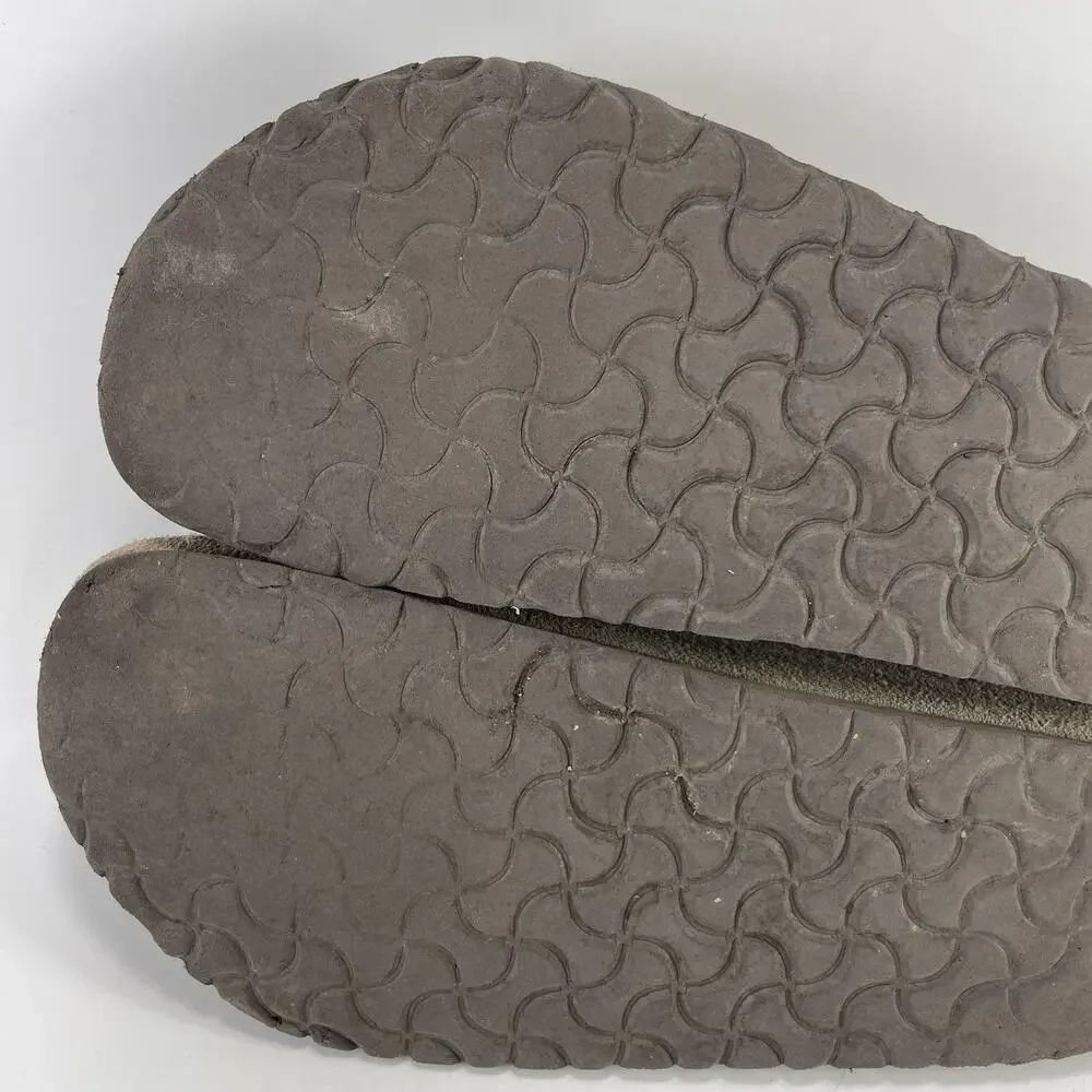 Birkenstock Boston Clogs Taupe Suede Slip On Buckle Sandals Mens 44 US Size 11
